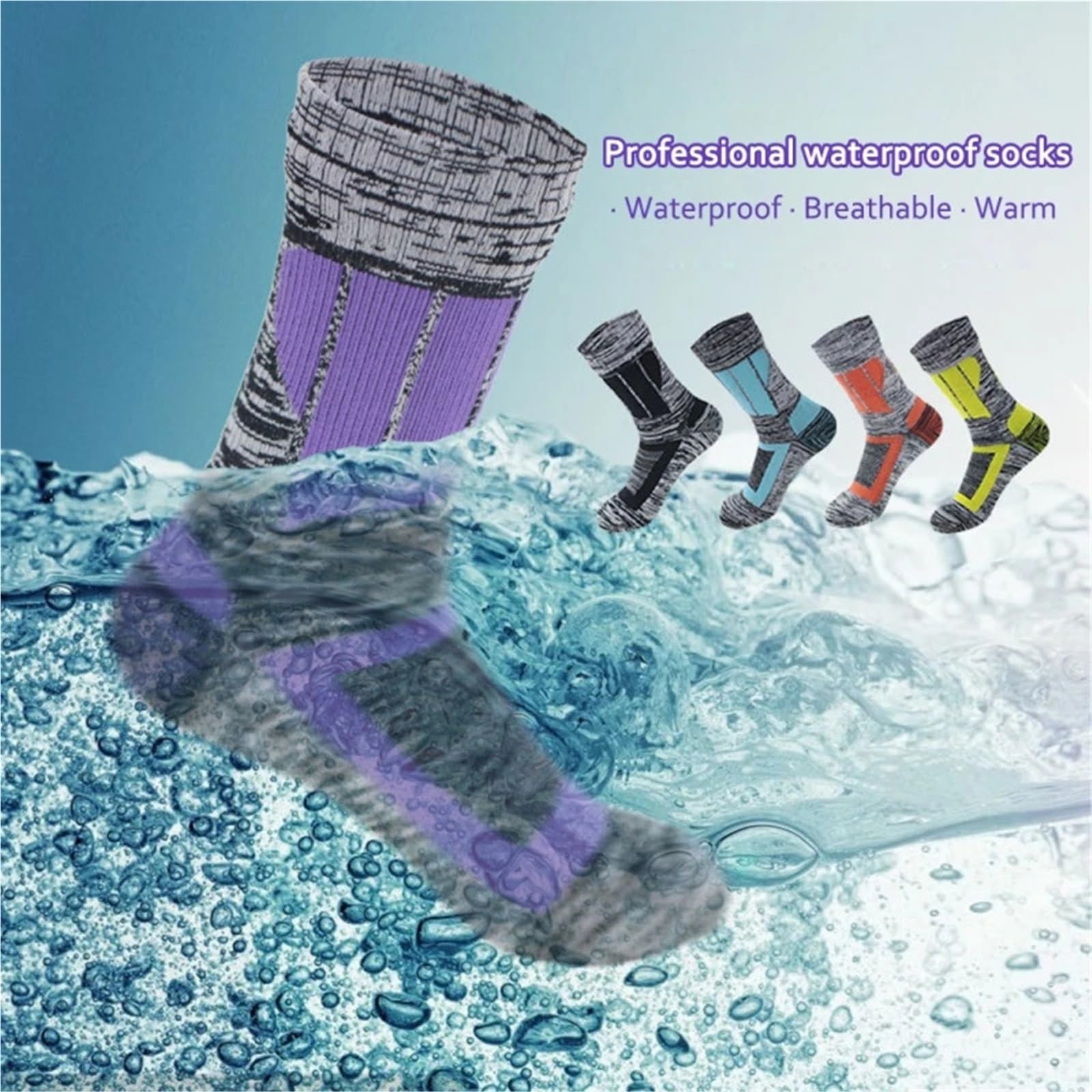 Chaussettes imperméables Respirantes for l'extérieur, for la randonnée, Le Camping, Ski, l'équitation, pêche, Neige, Chaudes, sans Coutures