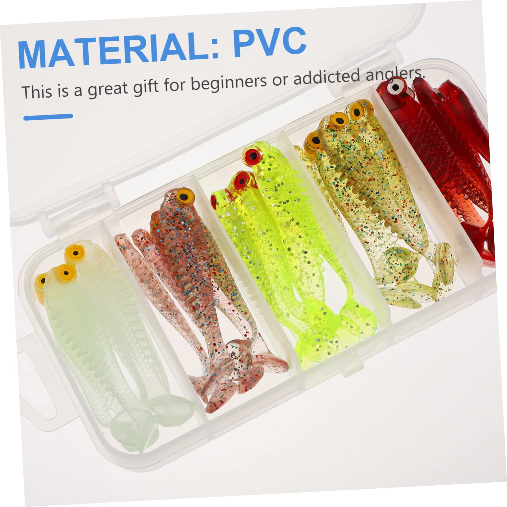 Hemobllo Cebo Falso Mini Cebos De Simulación Kits De Señuelos De Pesca Señuelos De Trucha Señuelos De Pesca Flexibles Cebo Flexible De Polivinilo