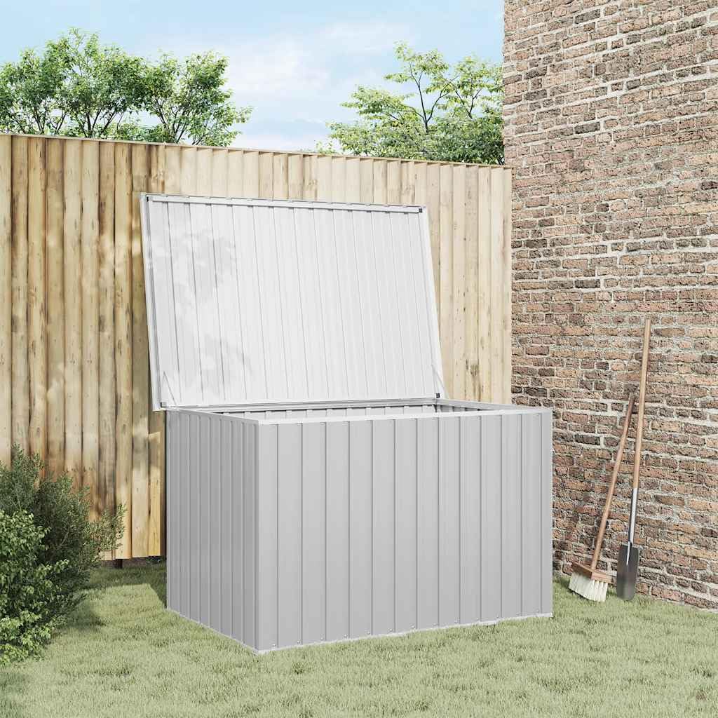 Scatole portaoggetti in acciaio zincato con molto spazio per 1,03 m³, ideale per cuscini, attrezzi, giardino e terrazza, resistente alle intemperie, coperchio pieghevole, robusta scatola