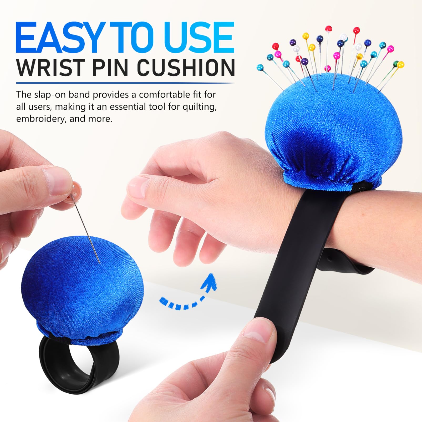 Tofficu Alfiletero De Muñeca De 4 Piezas Con Relleno De Algodón Pp: Alfiletero De Costura Ajustable Para Manualidades Acolchado Y Sastrería Herramienta De Costura Manual Cómoda