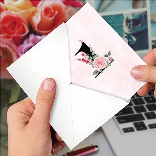 Miniatura 4 de NobleWorks - Tarjeta de felicitación de aniversario de primer hito con sobre de 5 x 7 pulgadas (1 tarjeta) trabajo floral 1 C10498MAG-WA