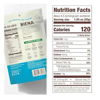 Biena Edamame Beans Snack High Protein Snacks Healthy Sugar Free Snacks For Adults and Kids, Salt & Oil Free, 13g of Protein, 130 Low Calorie, Crunchy Edamame, Vegan, Low Carb, Gluten-Free, Naked - No Salt, 3 pk, 4.75oz Bag