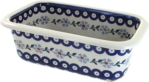 Blue Rose Polaco Cerámica Azul Violeta Pan Panadero