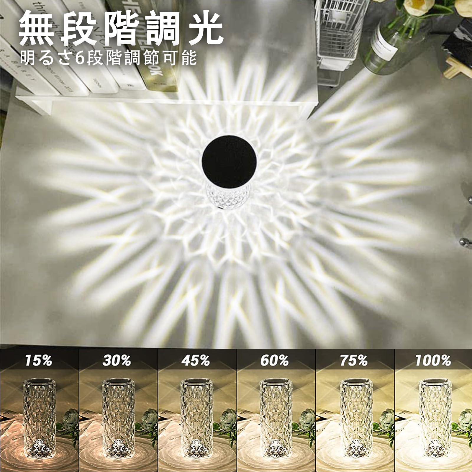 Amazon.co.jp : 【なんと16色変化】クリスタルランプ ナイトライト 