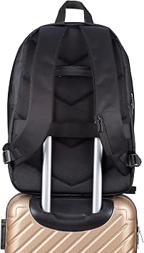 Classone BP-IT900 Benevento Series 15.6 Waterproof Fabric, Waterproof Zipper, Laptop,Notebook Backpack-Black