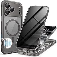Vista 36 de BERFY Funda para iPhone Air, compatible con MagSafe, protector de pantalla de privacidad integrado y protección de cámara, cuerpo completo