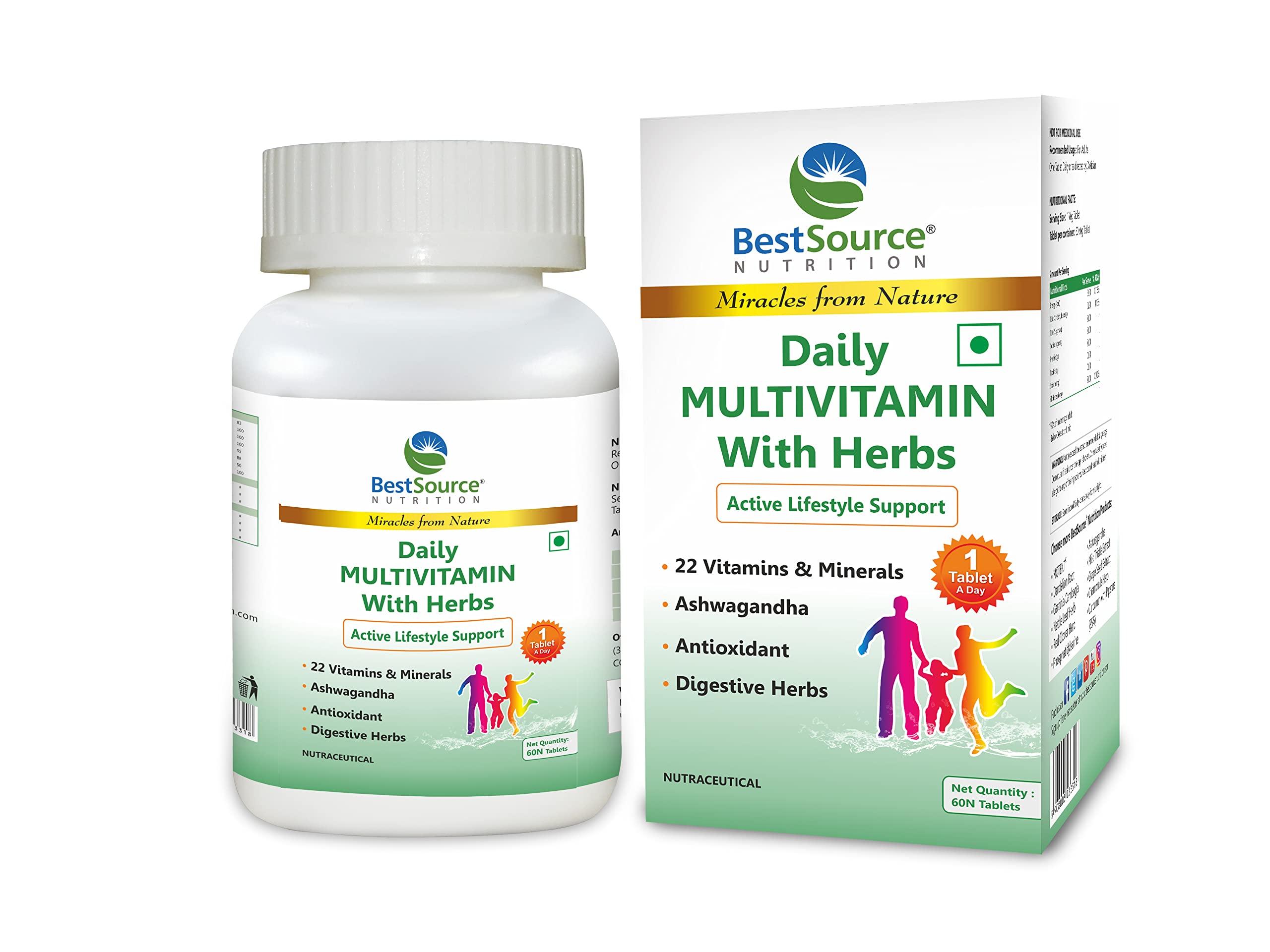 Daily MULIVITAMIN with Herbs for Men and Women, Antioxidant & Digestive Herbs (60 Tablets) for active lifestyle support (B08XX1X6DV) Amazon Price History, Amazon Price Tracker