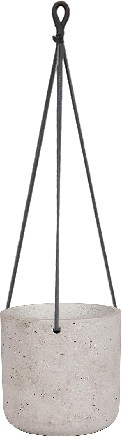 Abbott Collections AB-65-QUARRY-0407-MD 6 in. Hanging Planter Grey - Medium