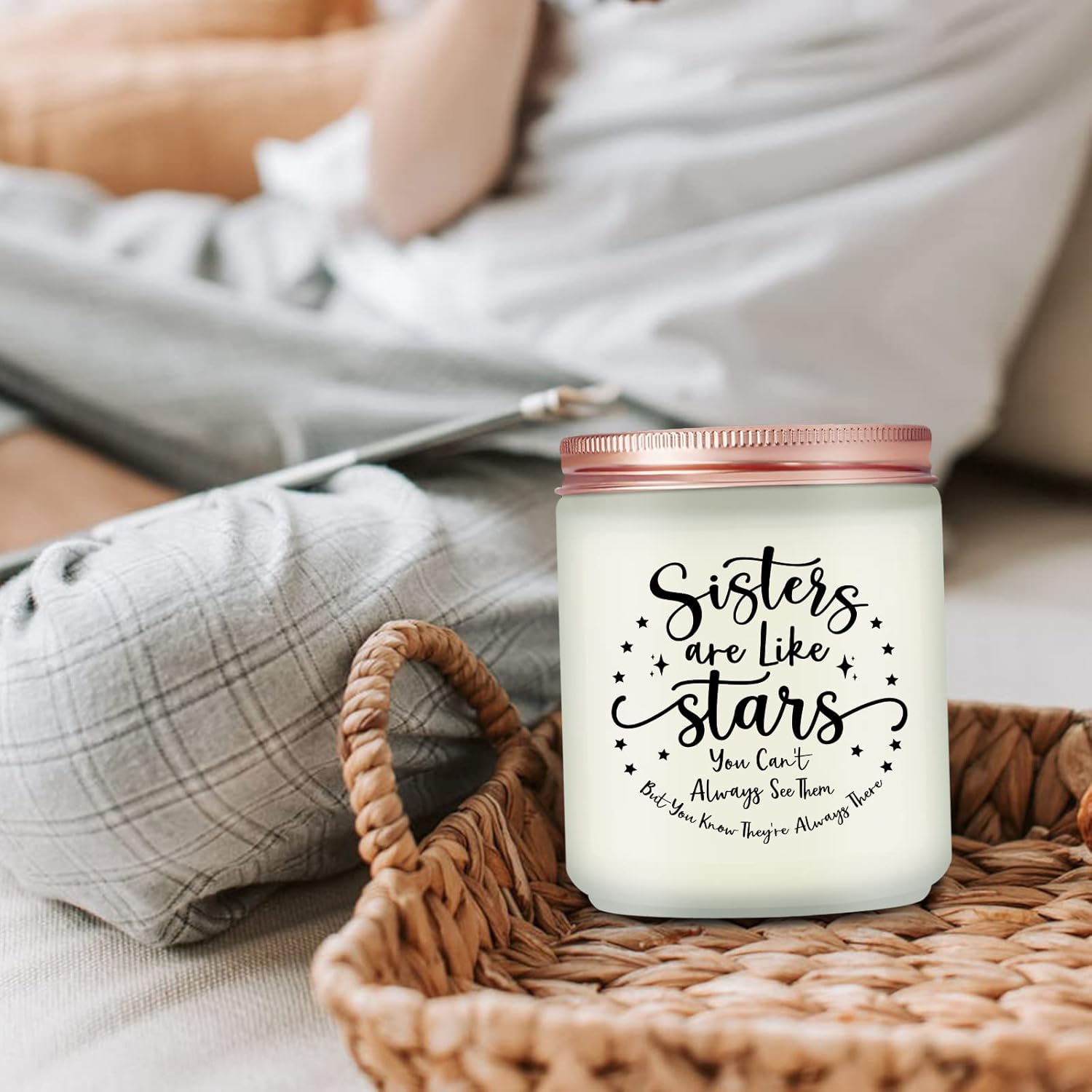 Maybeone Sisters are Like Stars Gifts - Christmas, Mother's Day, Birthday Gifts for Sister - Lavender Scented Candle - Image 8