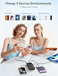 Chargeur portable 32000mAh, BLJIB 22.5W QC 3.0 PD 20W affichage LED intelligent charge rapide avec câbles intégrés Power Bank, batterie externe charge 5 appareils compatibles avec téléphones (Noir)