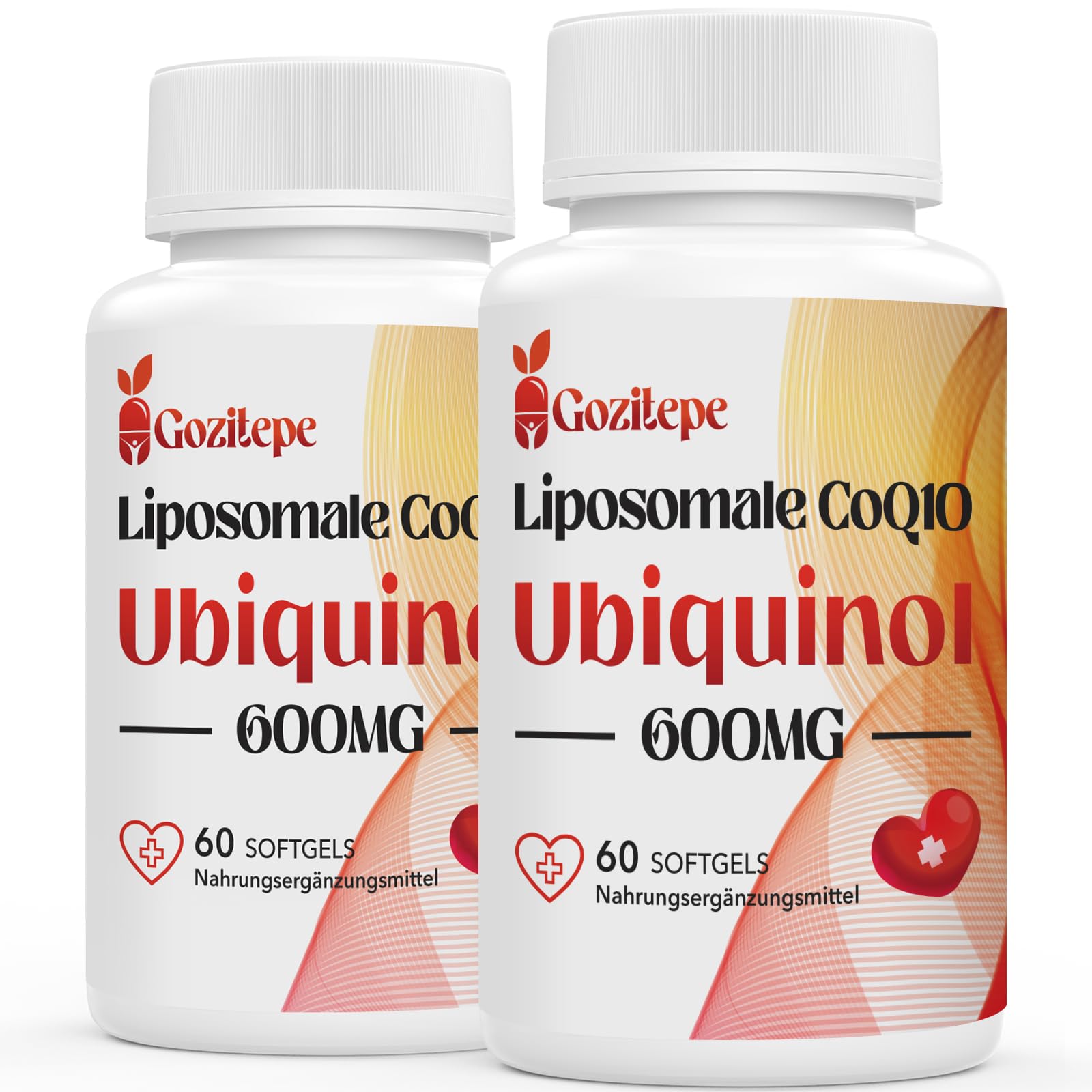 Coenzyme Liposomale Q10 Ubiquinol 600 mg Hautement Dosé - 60 Mini Gel Softgels, 300mg d'Ubiquinol Pure par Capsule, 2 par portion journalière (60 unité (Lot de 2))