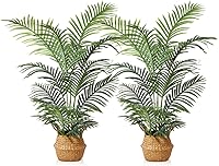 Vista 11 de LOMANTO Planta artificial de palmera Majesty, plantas artificiales de 2 pies para decoración del hogar, pequeños árboles artificiales en maceta