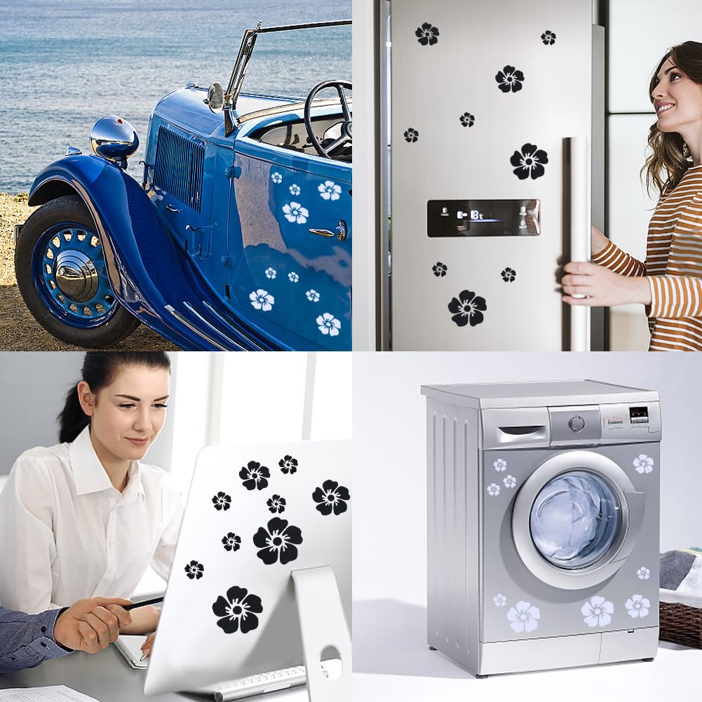 Sakura – Adesivi Per Auto Fiori Di Ciliegio Olografici – 27 Pezzi – Decalcomania In Vinile Impermeabile