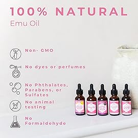 Leven Rose Emu Oil, 100% Pure Natural Hair Strengthener Anti Aging Skin Moisturizer 4 oz