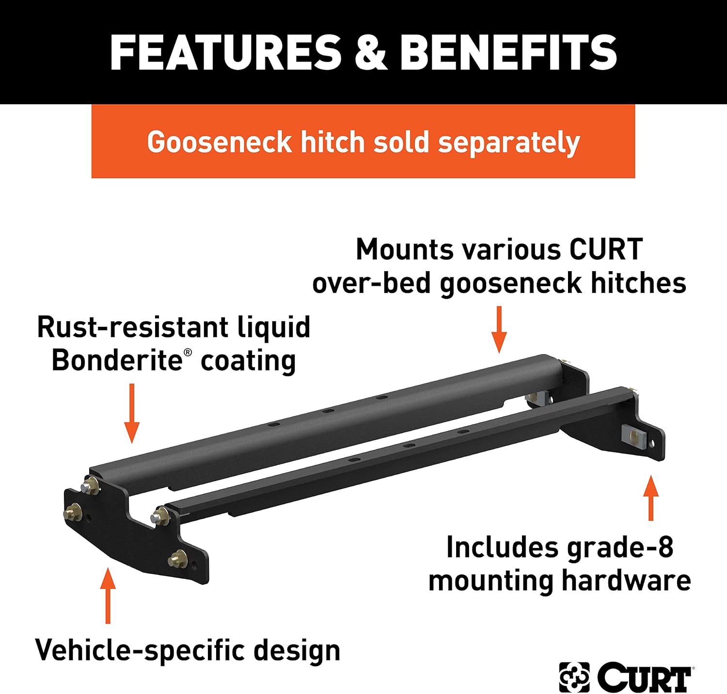 Curt Manufacturing 61301 Custom Gooseneck Install Kit