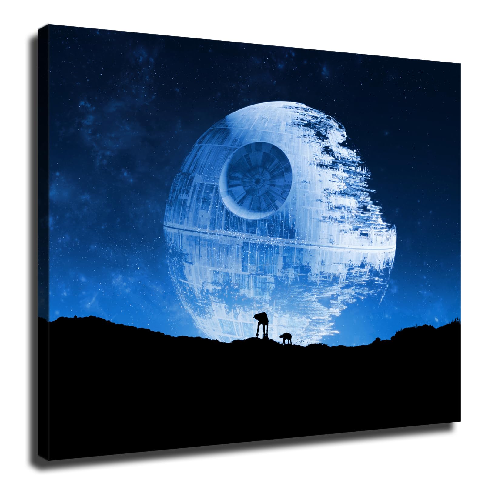 Galaxy Wars Background Universe Outer Space Poster Wall Art for Living Room Bedroom Wall Art Printin Wall Decor Gifts (8x12inch-Framed)