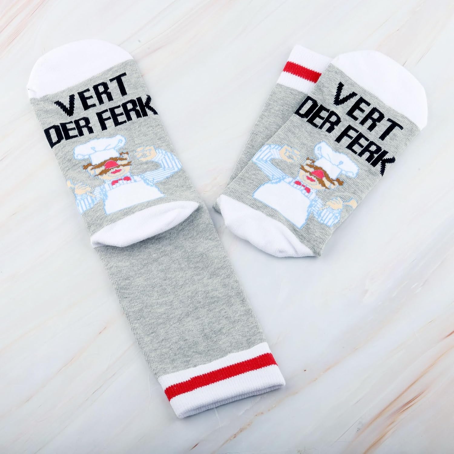 G2TUP Swedish Chef Socks - Chef Fans Gift - Vert Der Ferk Socks - Merchandise