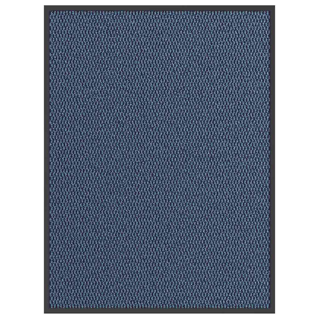 Zerbino blu 90 x 120 cm, resistente polipropilene con base in PVC antiscivolo, per ingresso, corridoio, terrazza coperta, robusto e facile da pulire