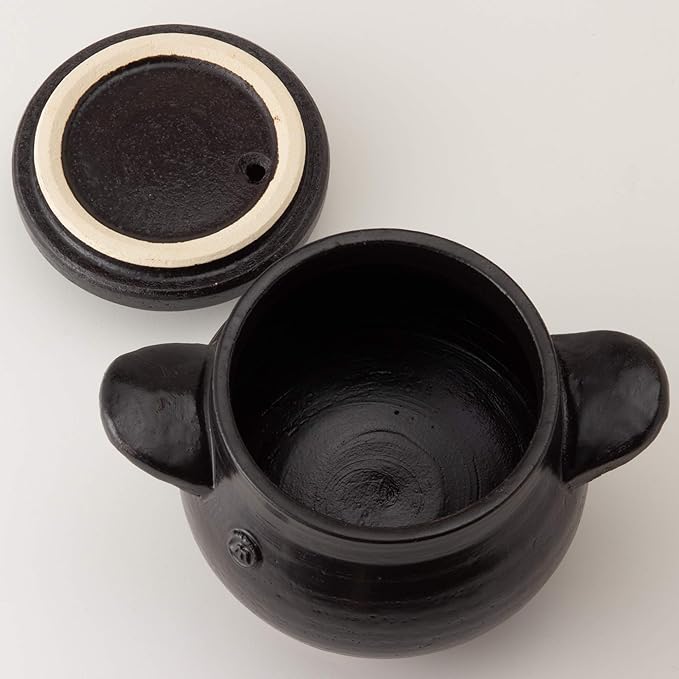 長谷園 大道正男さん 角鍋 角型土鍋 黒