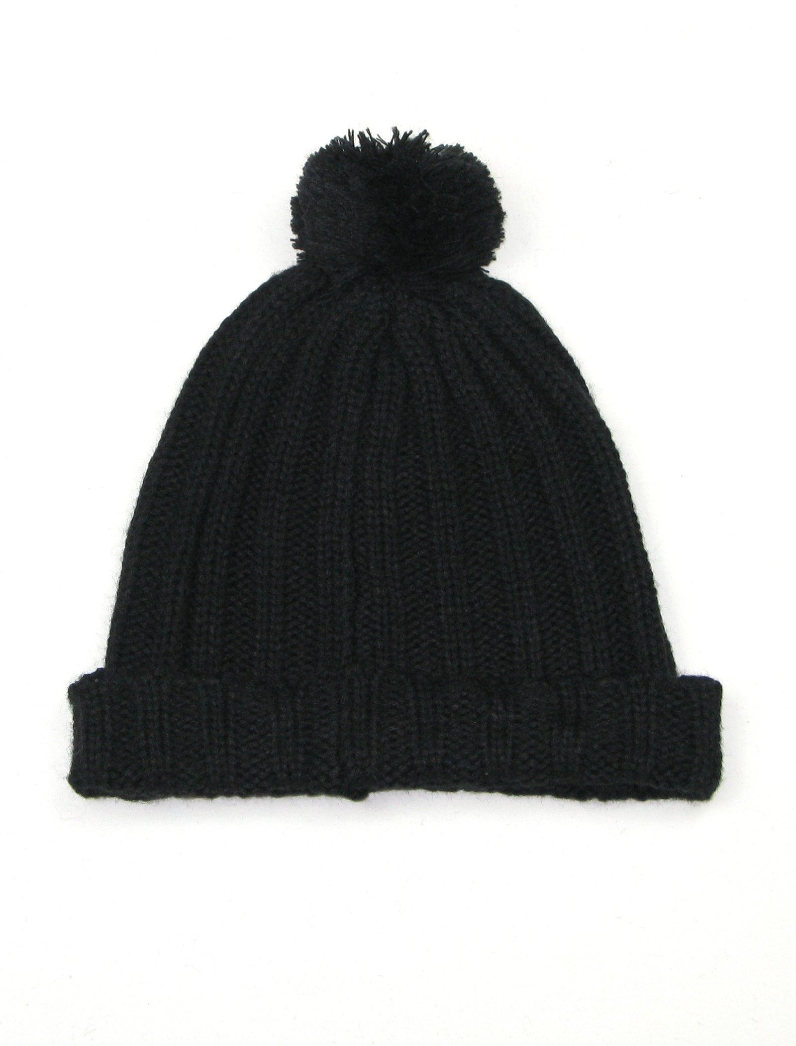 Lovarzi Men's Black Pom Pom Hat Ladies - Wo Bobble Hats For Winter - Ladies Pull On Hats In For Teenage Girls