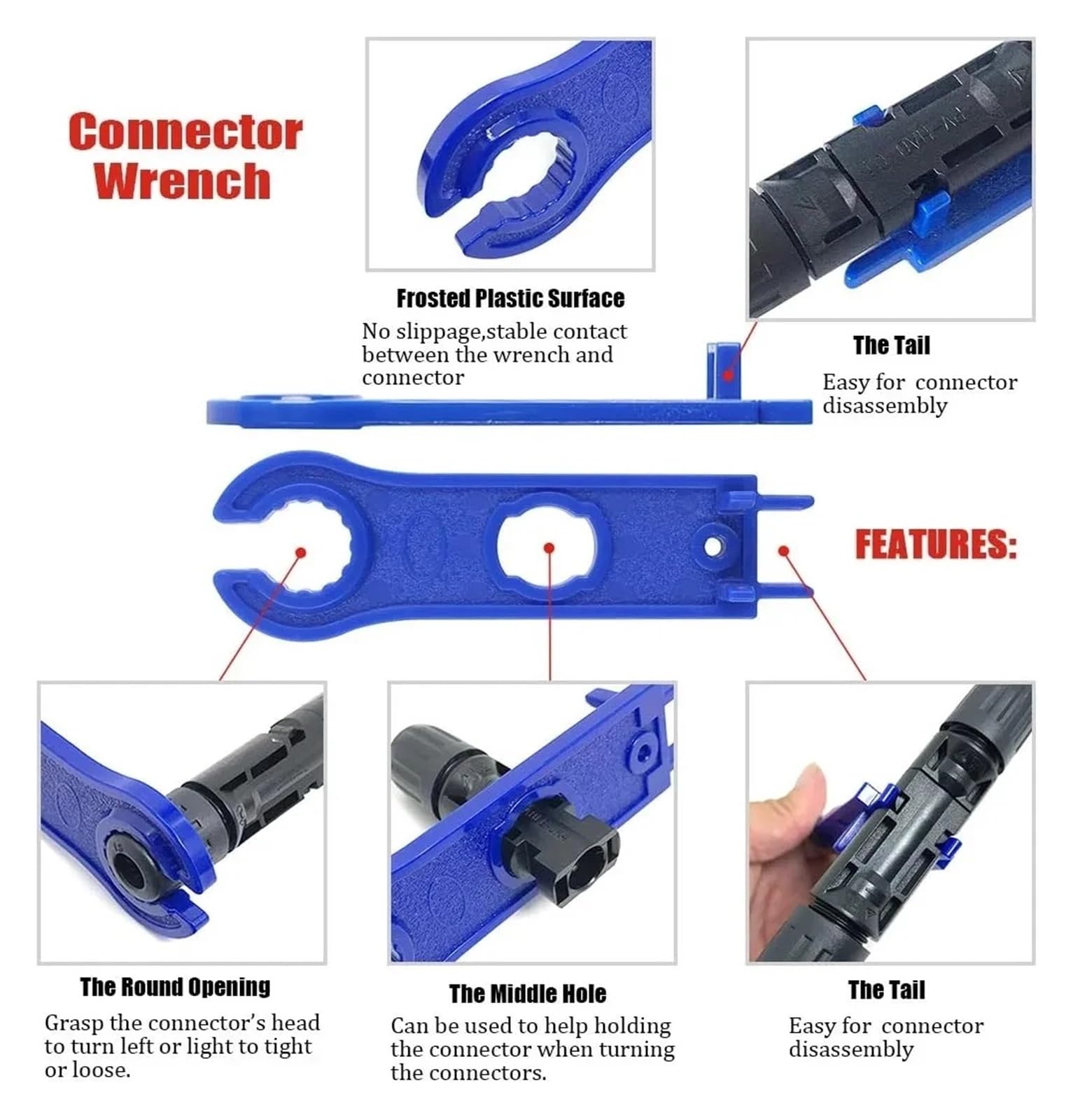Kit connettori fotovoltaici 10/20/40/100/200/400Pz connettori 1000V 30A for pannelli PV/MC 2,5/4/6mm²(400pcs(200pairs))