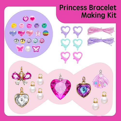 Miniatura 5 de Kit de fabricación de pulseras con dijes para niños, kit de fabricación de joyas, regalos para niños de 6 a 12 años, regalo de cumpleaños, juguetes
