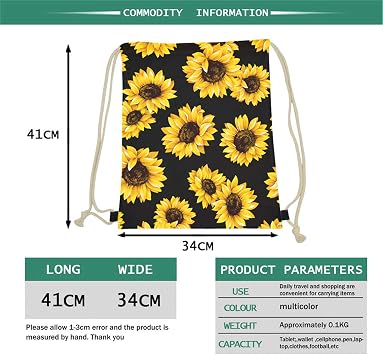 Showudesigns Funny Animal Design Drawstring Backpack Bag for Adults Kids Traveling