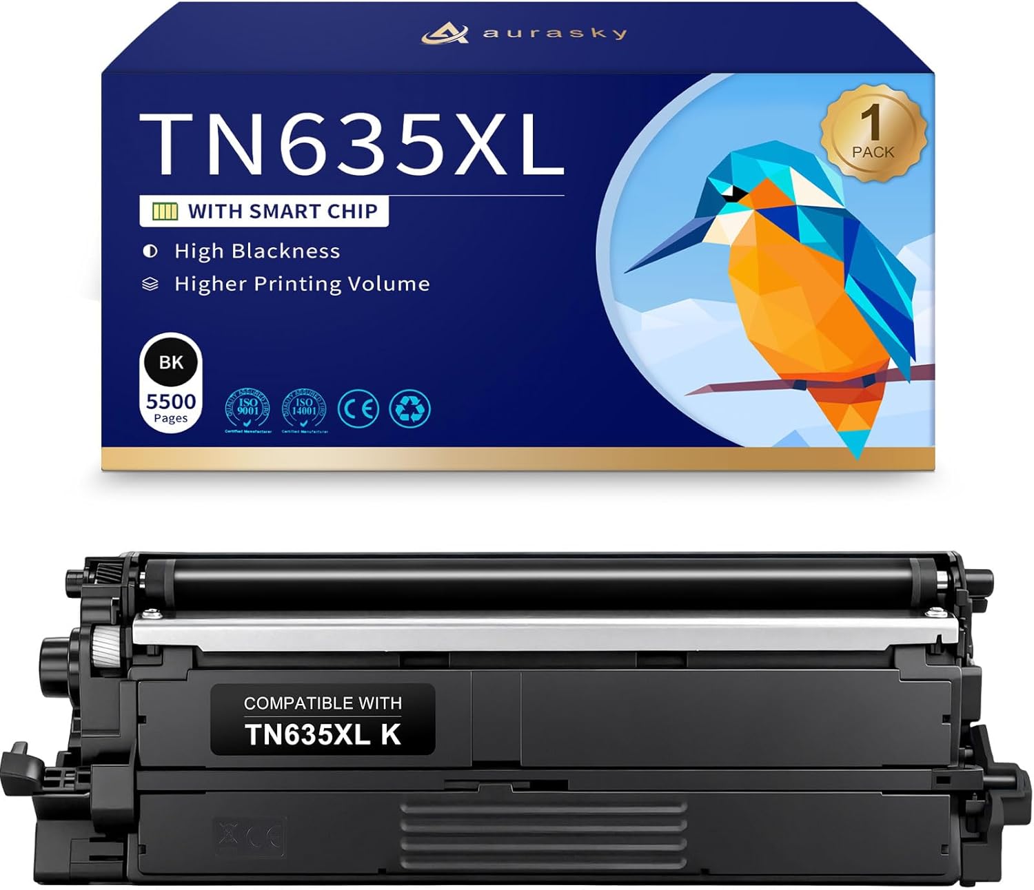 High Yield TN635XL TN635 TN 635XL 635 XL Toner Cartridge Replacement for Brother HL-L8430CDW HL-L8430CDWT HL-L8570CDW MFC-L8730CDW MFC-L8930CDW MFC-L8970CDW MFC-EX575 Printers (4 Pack)