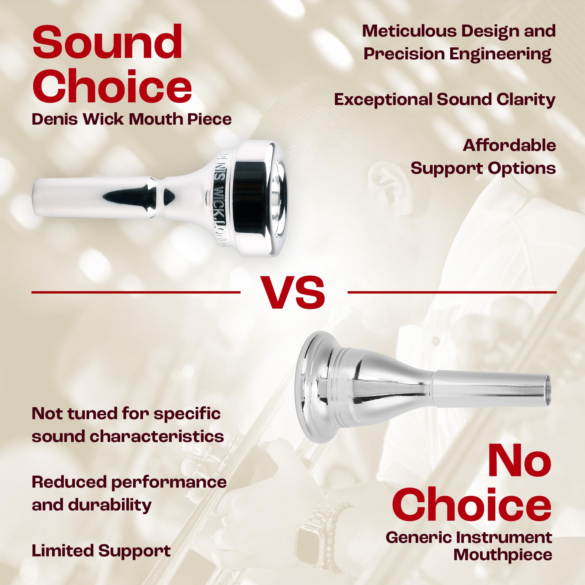 Amazon.co.jp: Denis Wick（デニスウィック） コルネットマウスピース