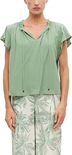 s.Oliver Black Label Damen 2178669 Bluse mit Rüschenkragen (1er Pack)