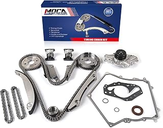MOCA Timing Chain Kit & Timing Cover Gasket & Water Pump Kit for 2000-2001 Chrysler Concorde & Dodge Intrepid & 2001-2004 Chrysler Sebring & Dodge Stratus 2.7L V6 DOHC
