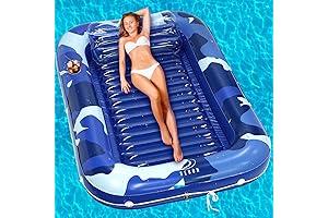 Navy Blue Larger Inflatable Tanning Pool Lounger Float