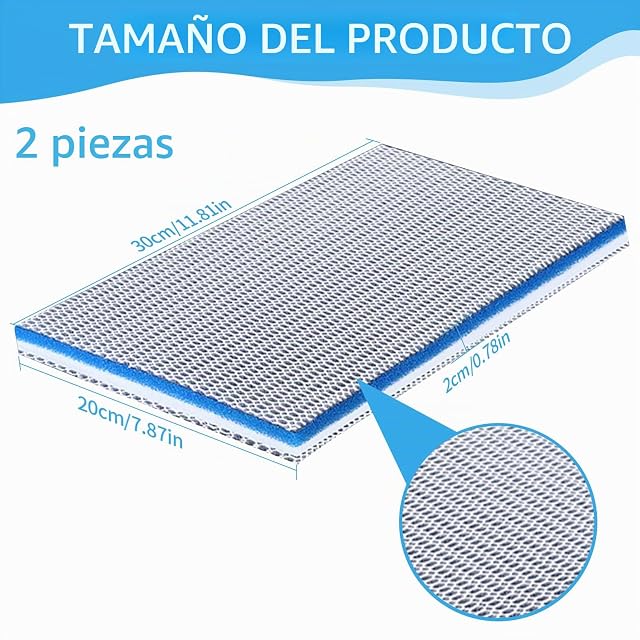 Foto 2 de 7 de 2 Piezas Esponja Filtro Acuario, 8D Esponja Material Filtrante Acuario 30x20cm Engrosada Esponja Filtrante…