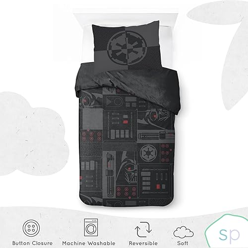 Miniatura 2 de Saturday Park Marvel Comics Avengers - Juego de funda de edredón y funda de almohada de tamaño individual, 2 piezas, 100% algodón orgánico,