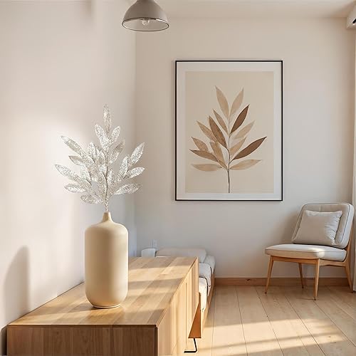 Miniatura 9 de Vickerman Aerosol artificial de hoja de bayleaf con purpurina roja de 22 pulgadas, incluye 12 aerosoles por paquete, espray de purpurina, surtido de