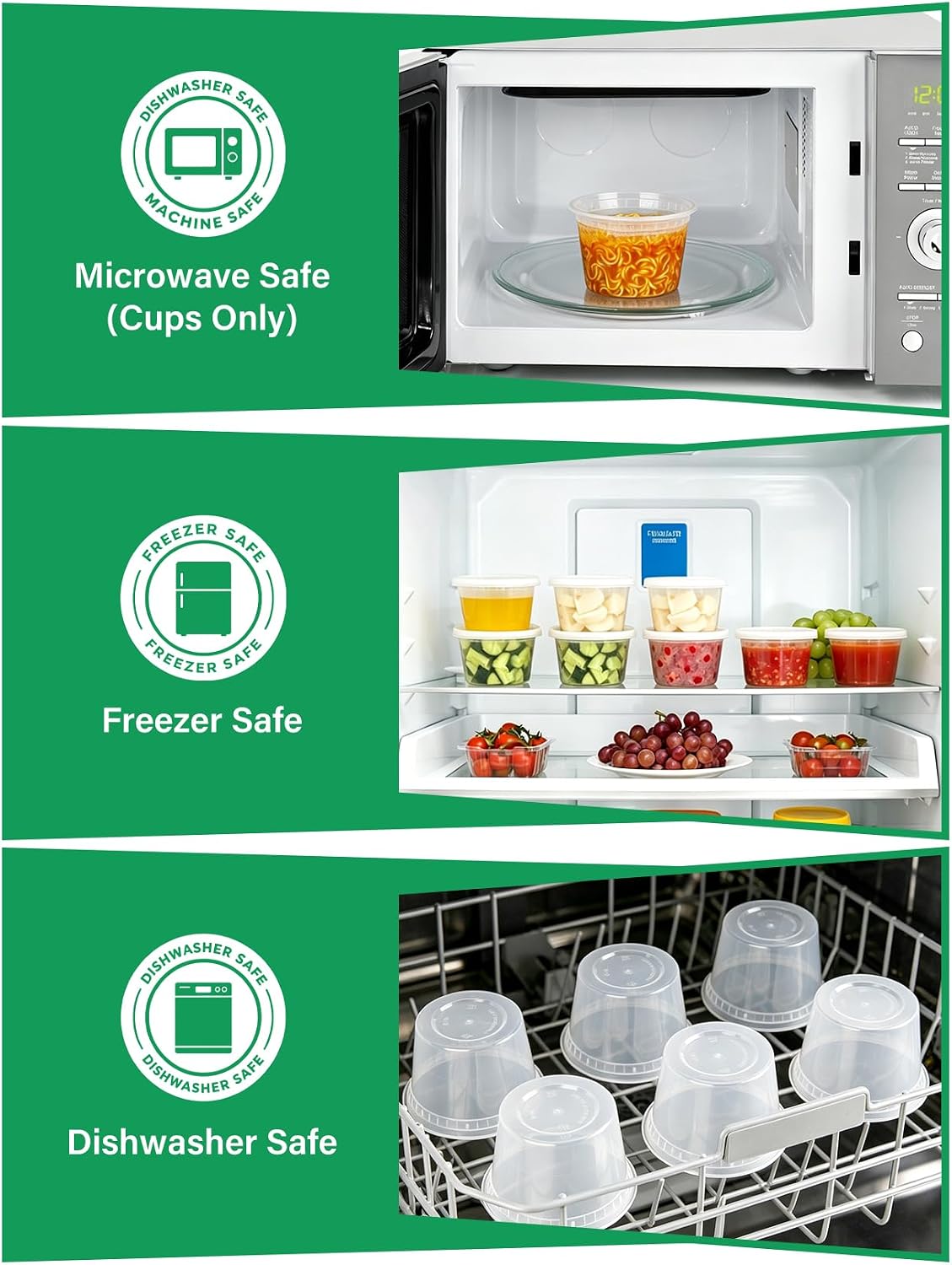 UMT Plastar 50 Sets 16 oz Clear Deli Containers with Lids, BPA Free image 5