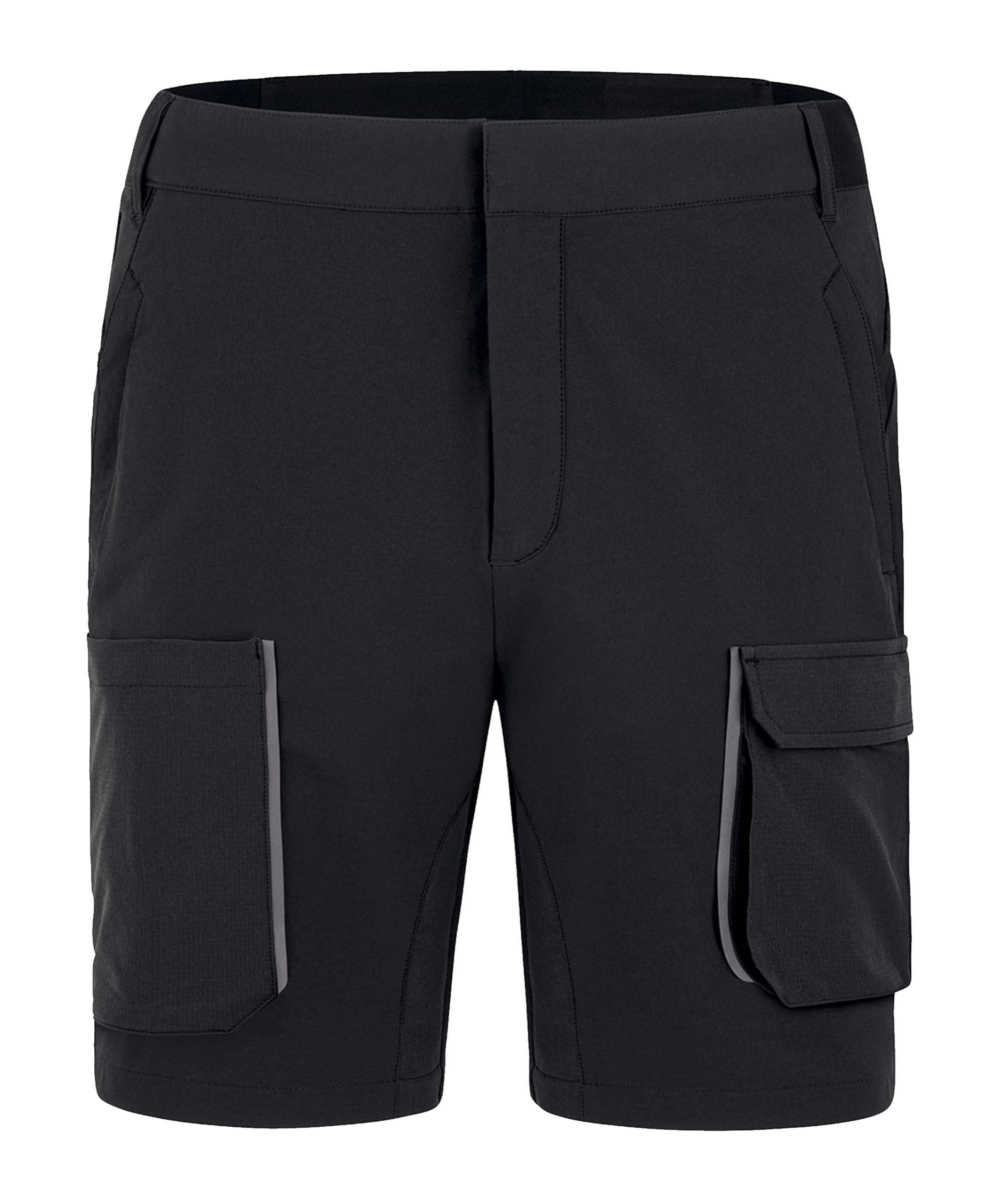 JAKO Corporate Teamwear Kurze Funktionshose Work – Ergonomische Arbeitshose für Herren mit 4-Wege-Stretch, Reflektoren & Cargo-Taschen für Arbeitsmaterial
