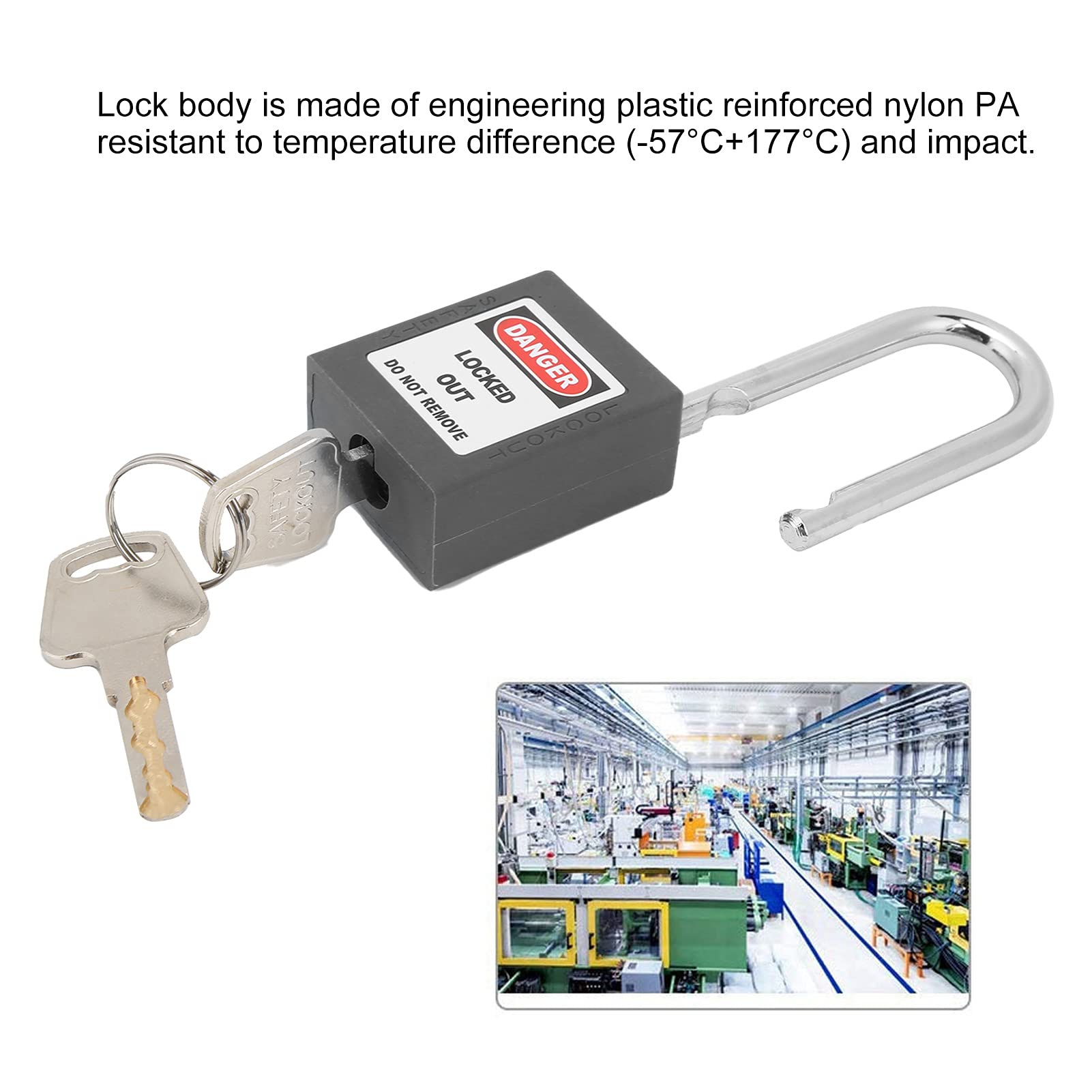 Sonew Safety Lockout Padlock Kit, 10 Padlocks with 20 Keys - Image 4