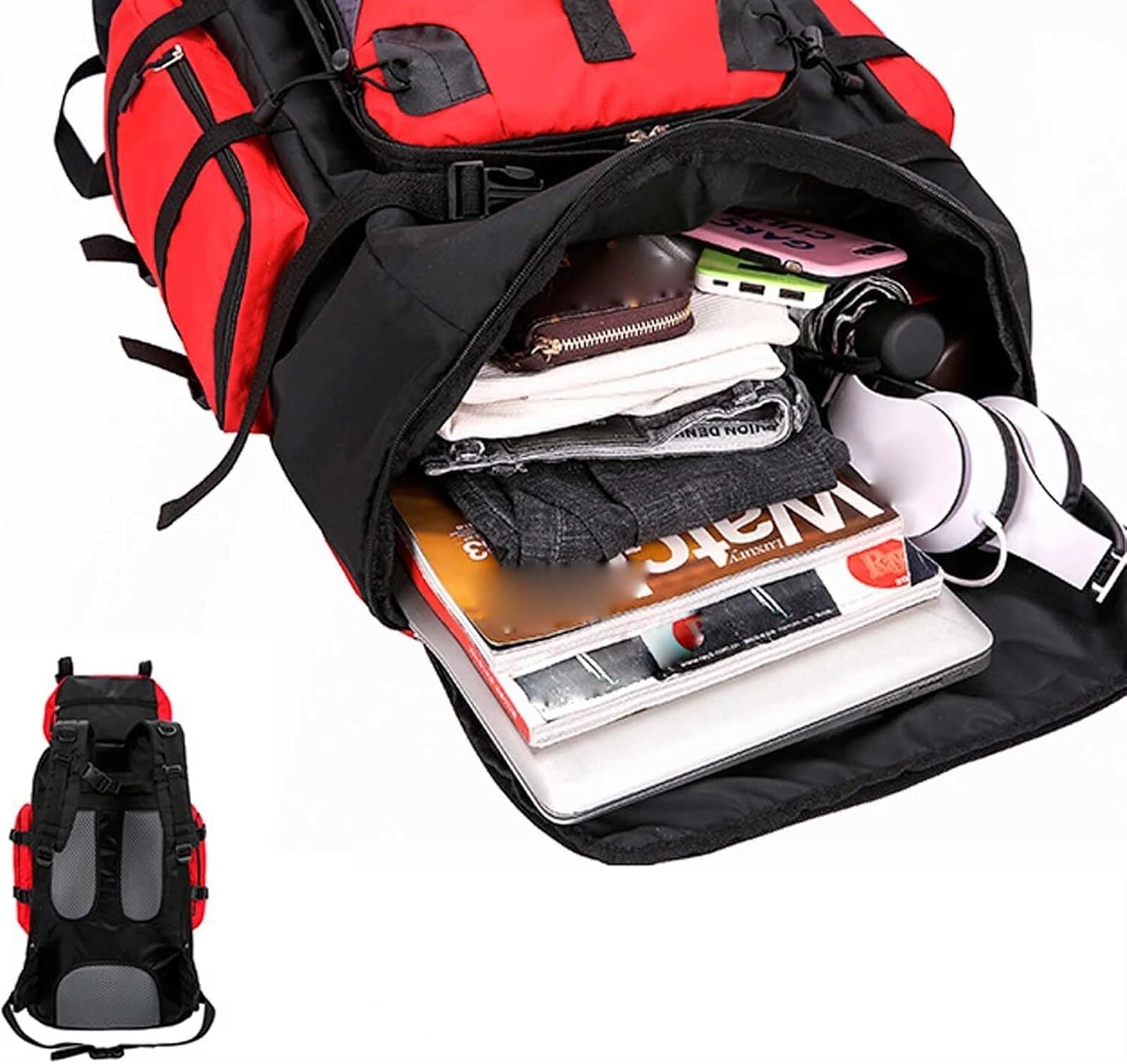 Mochila Viaje Mochila Montaña Mochila Impermeable De 90L Para Pesca, Mochila De Viaje, Bolsa De Acampada, Montañismo Mochila Trekking