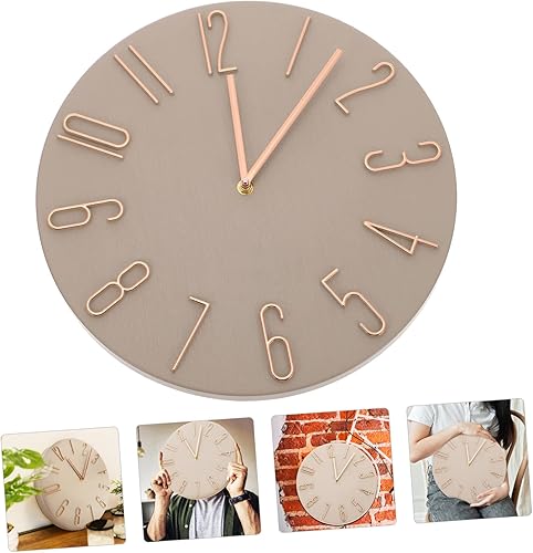 Miniatura 5 de Ciieeo Clock Decked Rustic Home Decor Door Knob Plate Car Dashboard Cute Ornament Reloj De Pared Computer Tower Stand Wall Decor Norse Decor Wooden