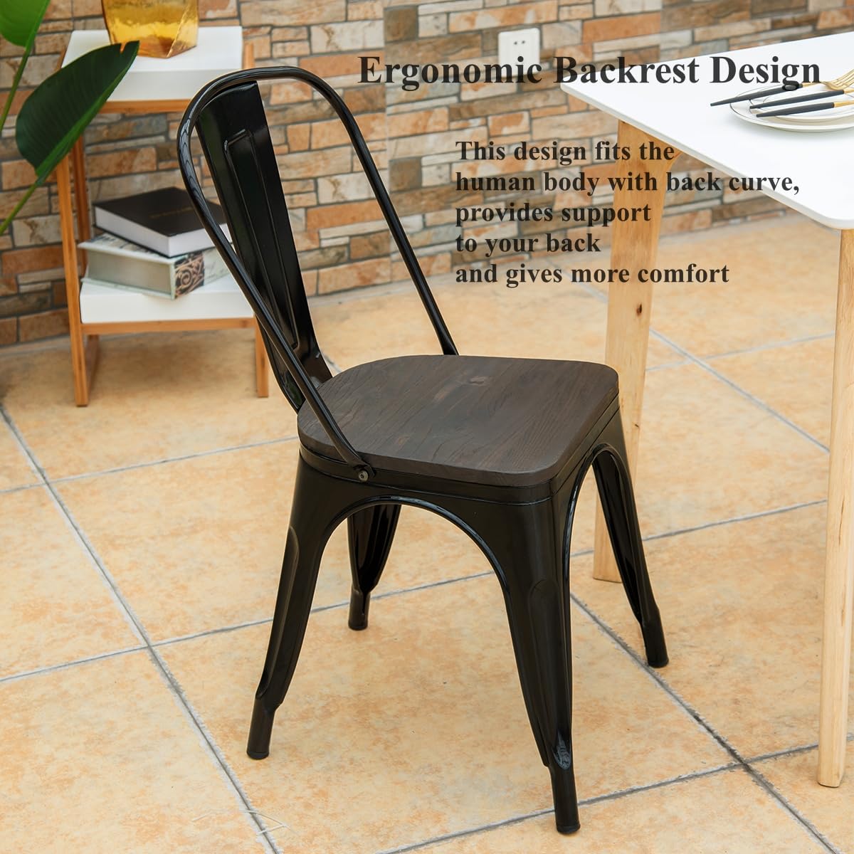 Set 4 Sedie Da Pranzo Ina Imbottite Stoffa Con Telaio Legno Sedie Alto