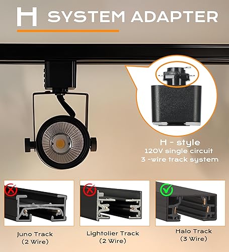Miniatura 13 de CLOUDY BAY Cabezal de luz LED regulable de 8 W, CRI 90+ blanco cálido 3000 K, ángulo de inclinación ajustable, ángulo de inclinación ajustable