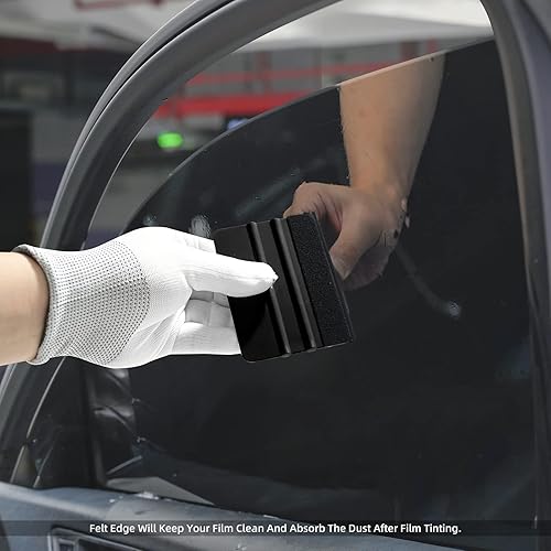 Miniatura 13 de EHDIS 10 espátulas de vinilo de 4 pulgadas, raspador de vinilo para automóvil, aplicador de calcomanías para tinte de ventana, herramienta de Rojo