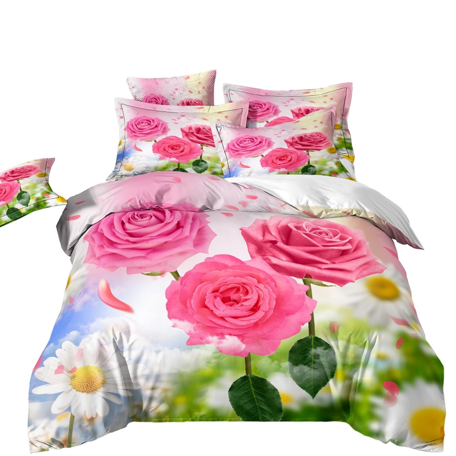 Single Duvet Cover Set White Flower Green Single Bed Duvet Cover Set
