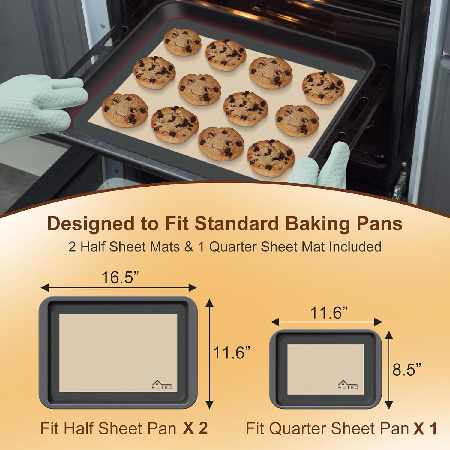 Silicone Baking Mats – Non-Sti Reble Silicone Baking Sheets for