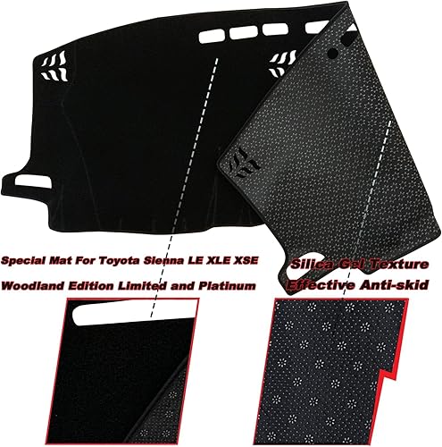 Miniatura 2 de Kit de cubierta de tapete para consola central interior personalizada para Toyota Sienna LE XLE Woodland Edition XSE Limited Platinum Edition 2021