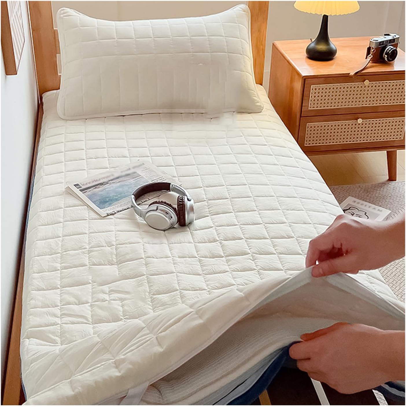 Velvet Futon Covers Slipcovers with Zipper, Super Soft Futon Cover for Japanese Futon, Cotton Tatami Floor Sleeping Mat Cover, Anti-Slip Sleeping Mat Cover Washable,I,120x200cm/47x79in