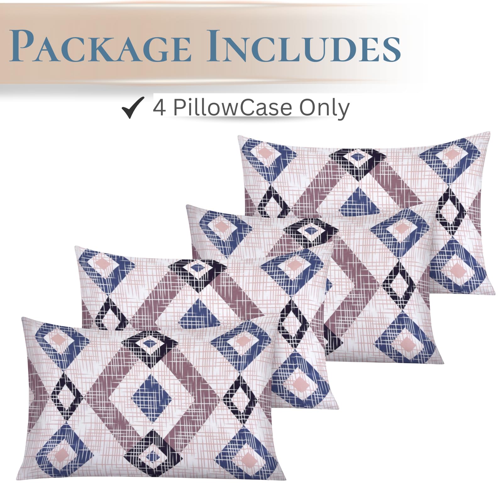 EverSoft Bedding Pack of 4 Pillowcases 50x75cm Soft Pillow Cases, Wrinkle Free Easy Care Pillow Covers - Image 2