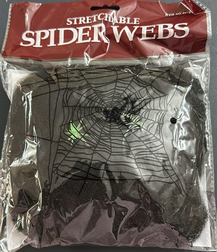 Buy MY PARTY SUPPLIERS Black Spider Webs Halloween Decorations with 2