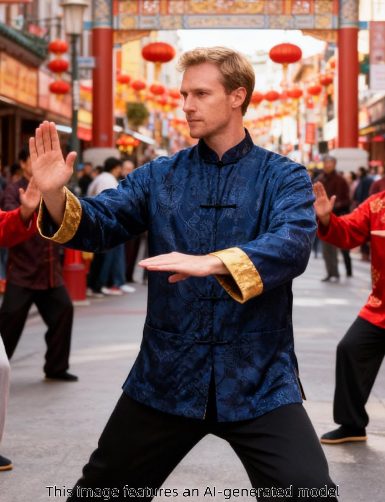 Funny World Tang-Anzug Hanfu Chinesisches Neujahrshemd traditionelle Kleidung langärmeliges Oberteil